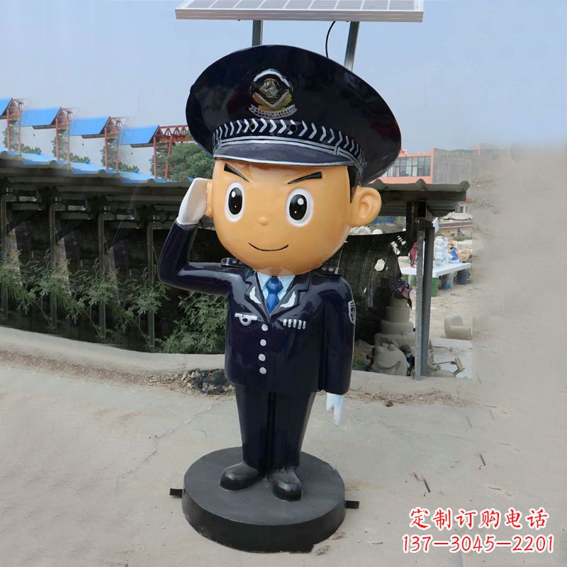 江西玻璃钢警察雕塑