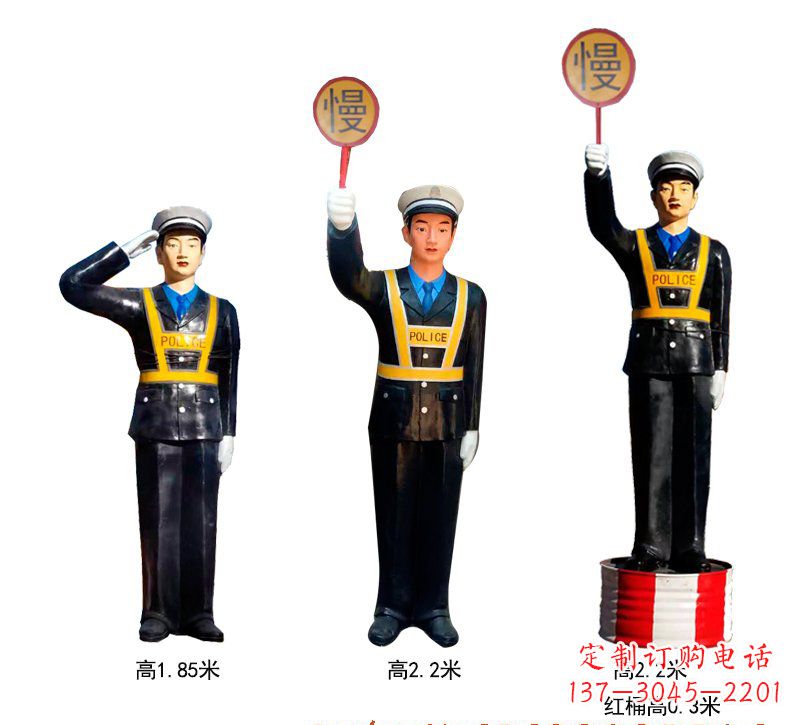 江西玻璃钢警察雕塑 (2)