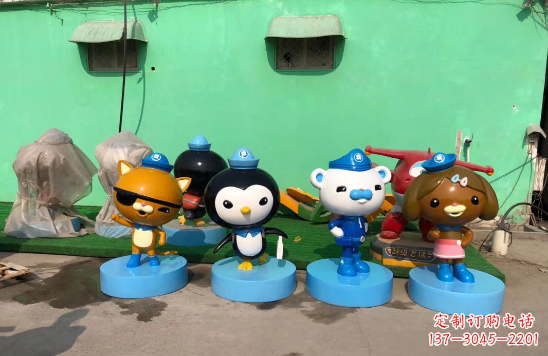 江西玻璃钢卡通动物雕塑公园卡通雕塑