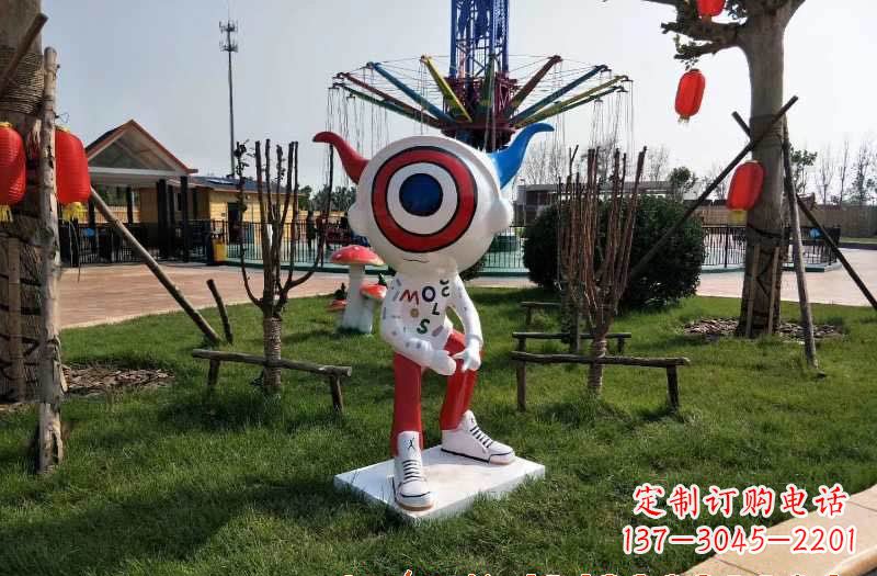 江西玻璃钢卡通机器人雕塑
