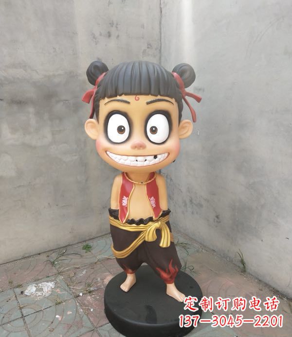 江西玻璃钢雕刻的神话传说——哪吒
