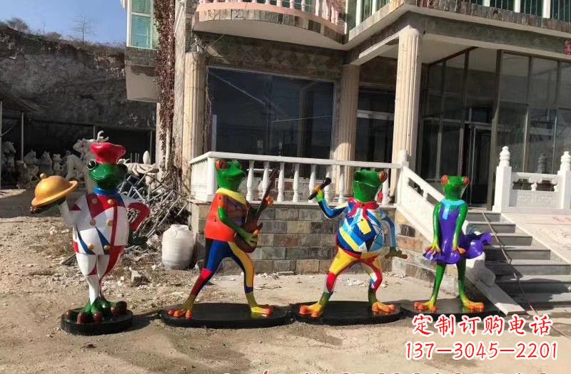 江西玻璃钢卡通青蛙雕塑