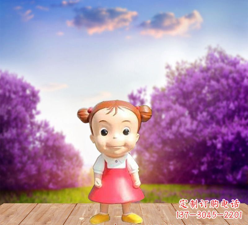 江西玻璃钢卡通小女孩雕塑