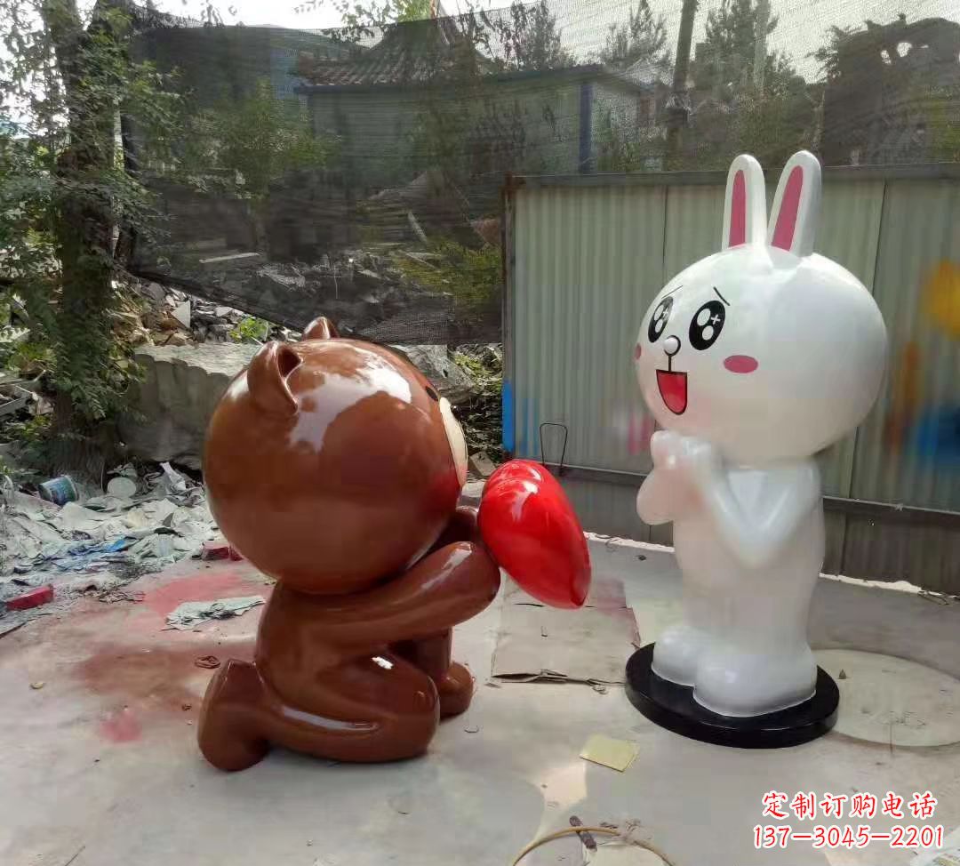 江西玻璃钢卡通熊猫雕塑公园卡通动物雕塑