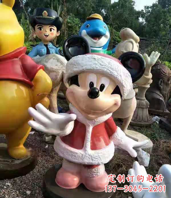 江西玻璃钢米老鼠和唐老鸭卡通动物雕塑