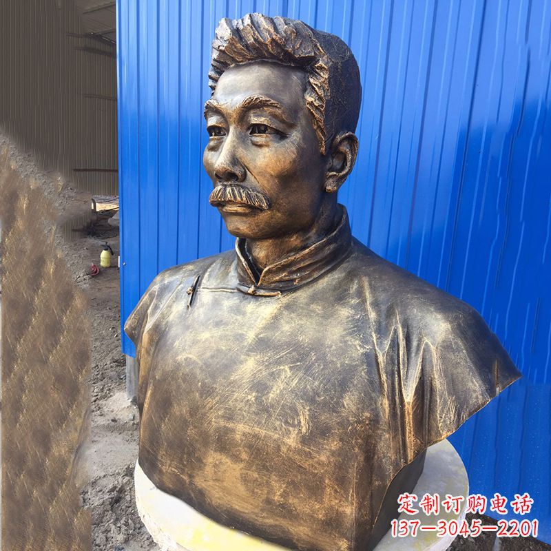 江西玻璃钢名人头像鲁迅先生