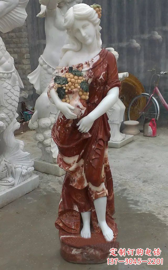 江西玻璃钢女人公园人物雕塑