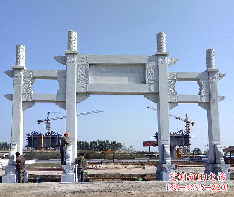 江西玻璃钢牌坊雕塑