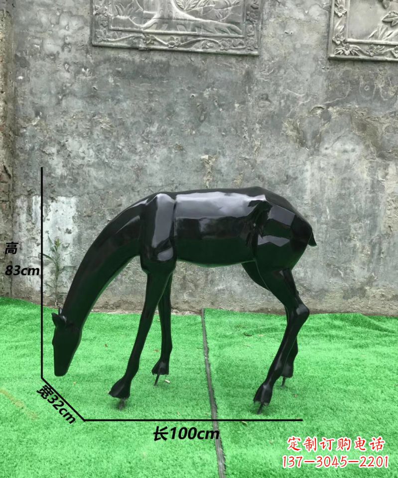 江西玻璃钢切面小鹿雕塑