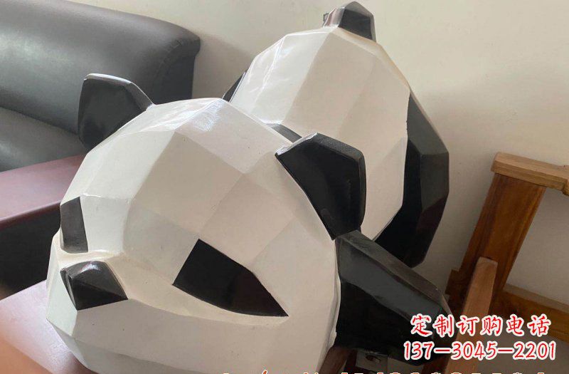 江西玻璃钢切面熊猫雕塑