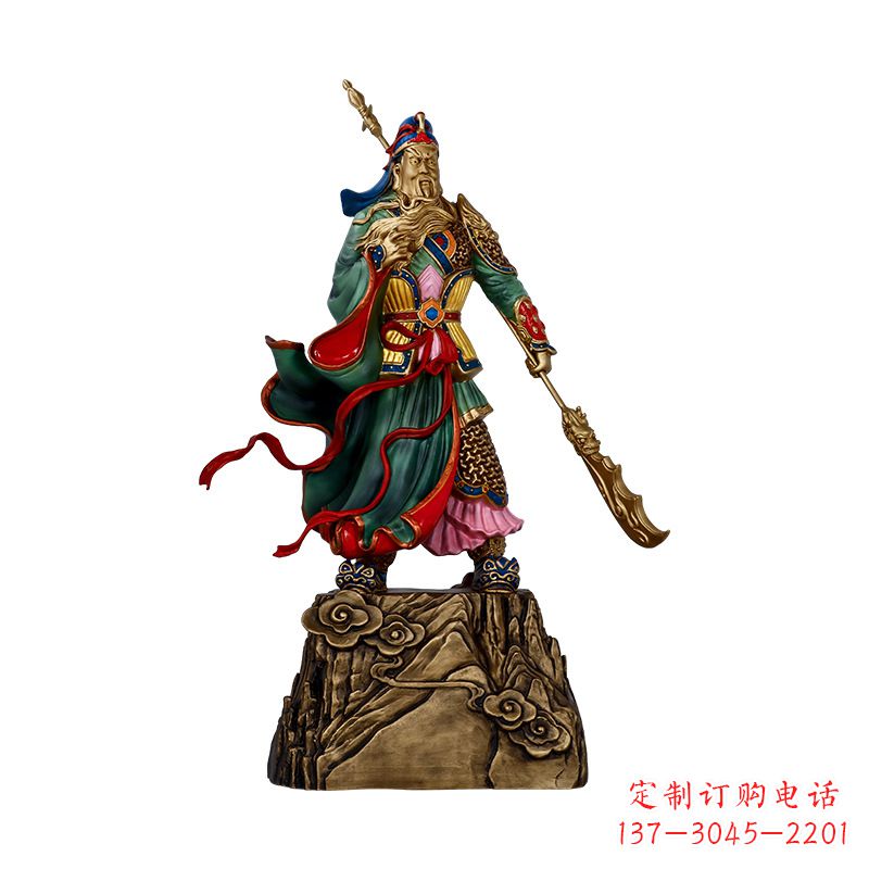 江西玻璃钢武财神关羽雕塑