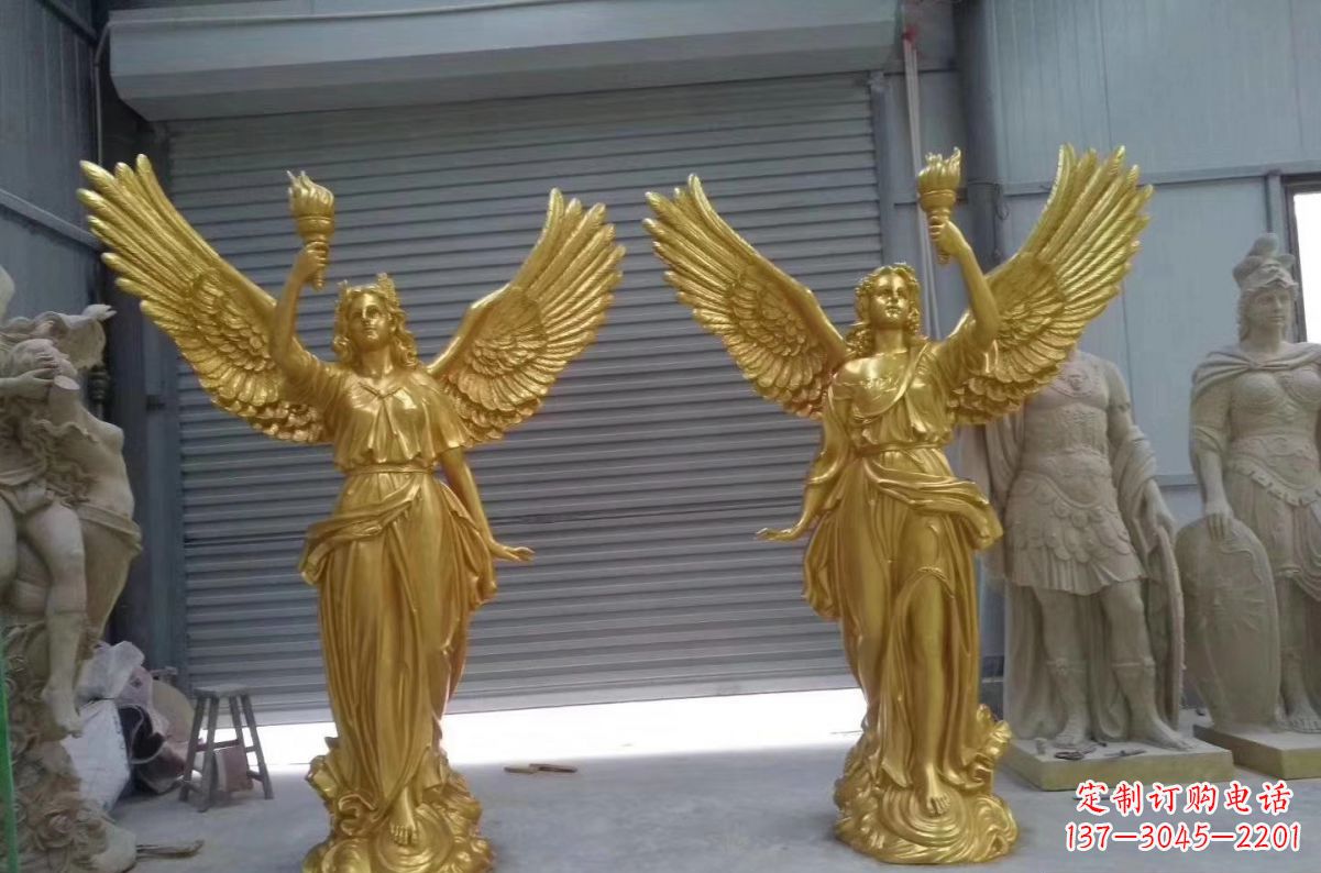 江西玻璃钢西方天使 广场西方人物雕塑