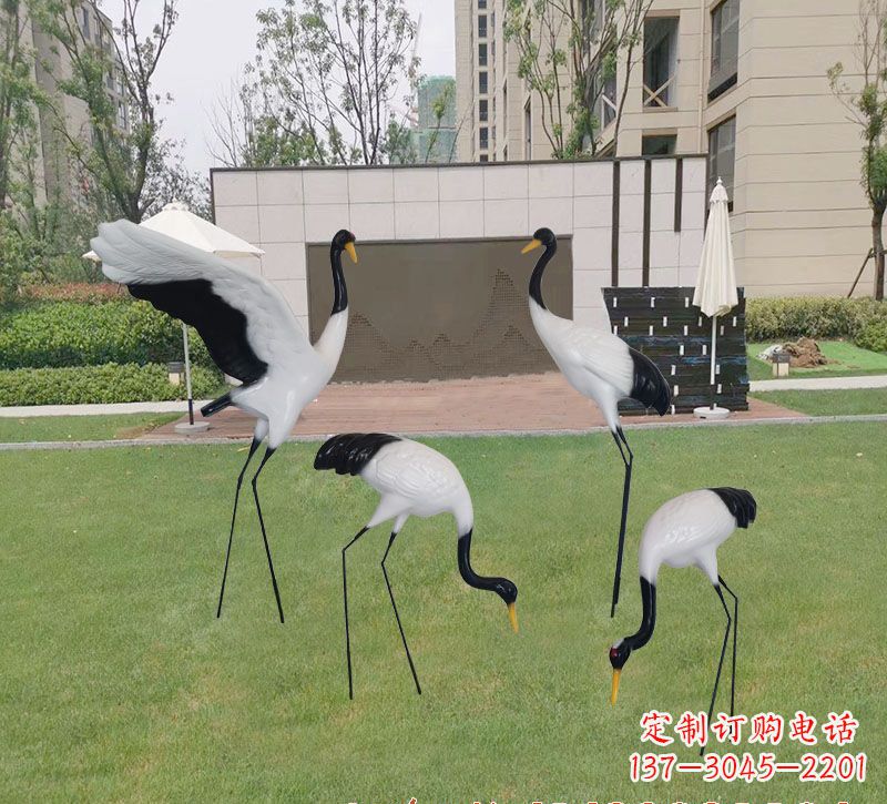 江西玻璃钢仙鹤雕塑 (2)