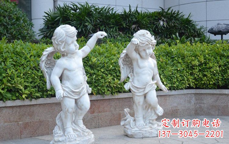 江西玻璃钢小天使雕塑 西方人物雕塑