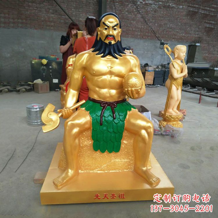 江西玻璃钢炎帝神农氏彩绘神像