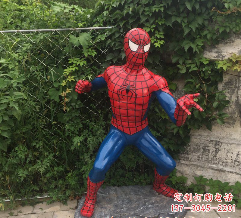 江西玻璃钢蜘蛛侠雕塑