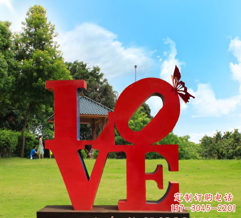 江西不锈钢love景观雕塑222