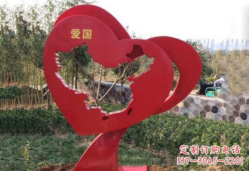 江西不锈钢爱国镂空中国地图雕塑