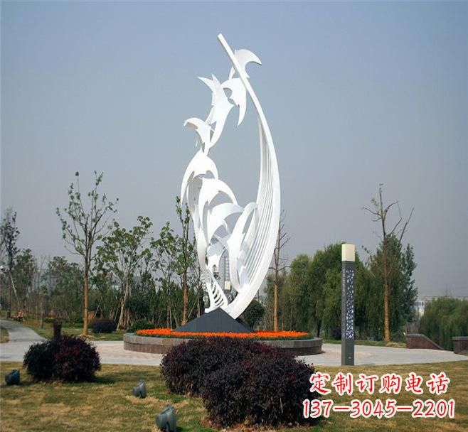 江西不锈钢爱心大雁雕塑