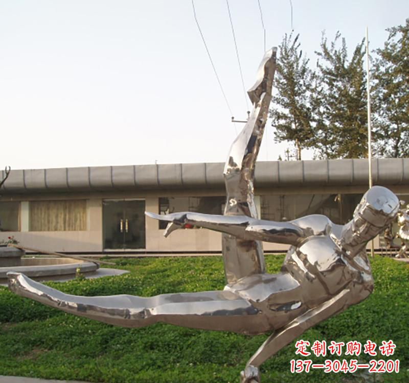 江西不锈钢鞍马运动人物雕塑2