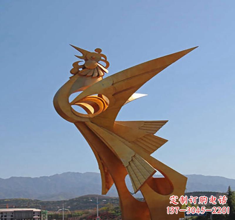 江西不锈钢翱翔凤凰雕塑