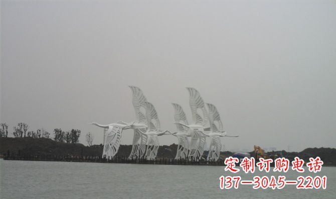 江西不锈钢白鹭动物雕塑