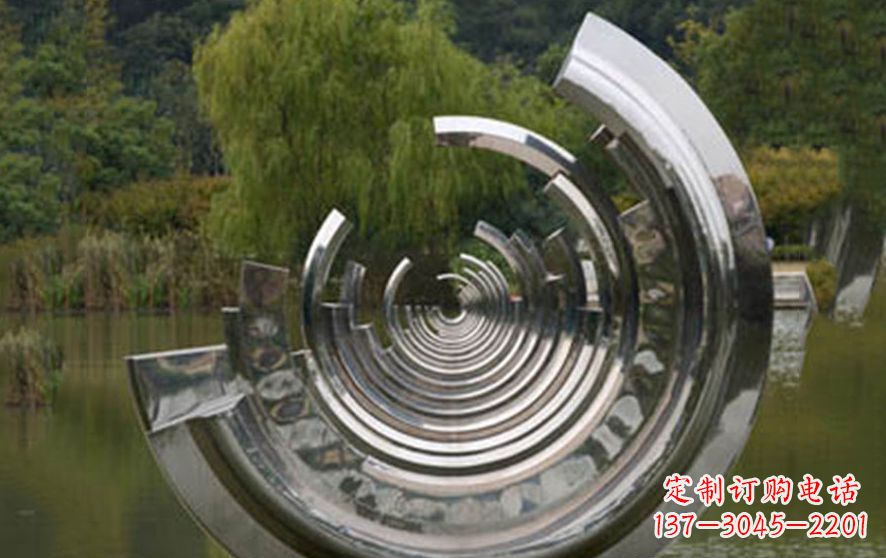江西不锈钢半圆字母景观雕塑
