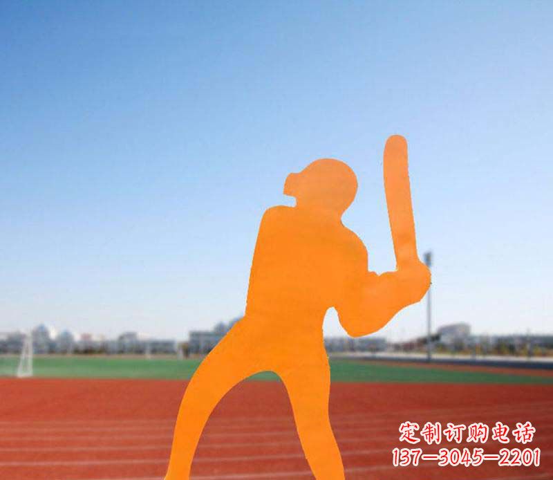 江西不锈钢棒球雕塑