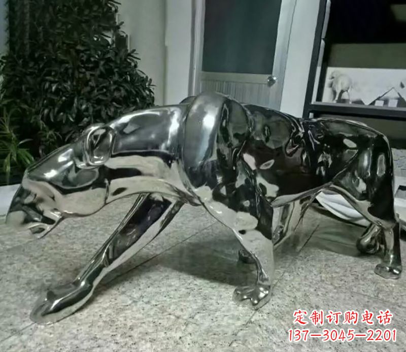 江西不锈钢豹子雕塑