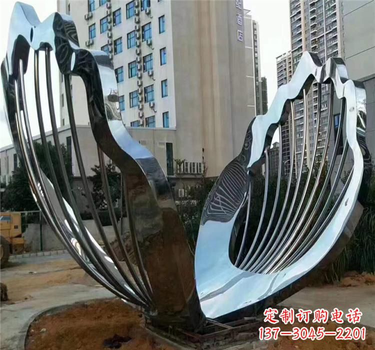 江西不锈钢贝壳景观雕塑