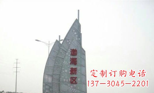 江西不锈钢渤海新区船帆雕塑