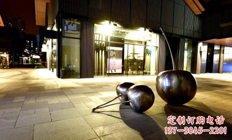 江西不锈钢步行街樱桃雕塑
