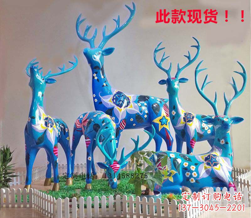 江西不锈钢彩绘公园动物小鹿