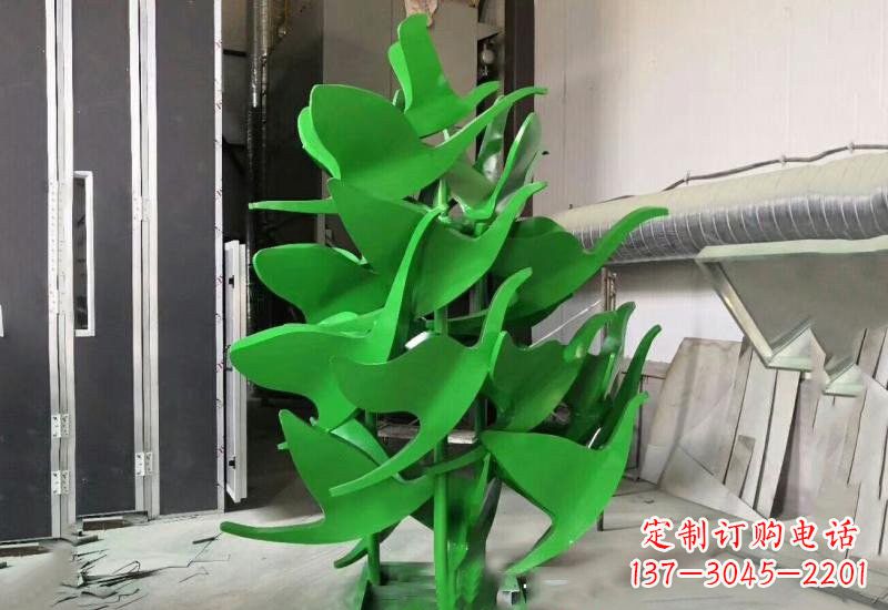 江西不锈钢彩色抽象大雁雕塑