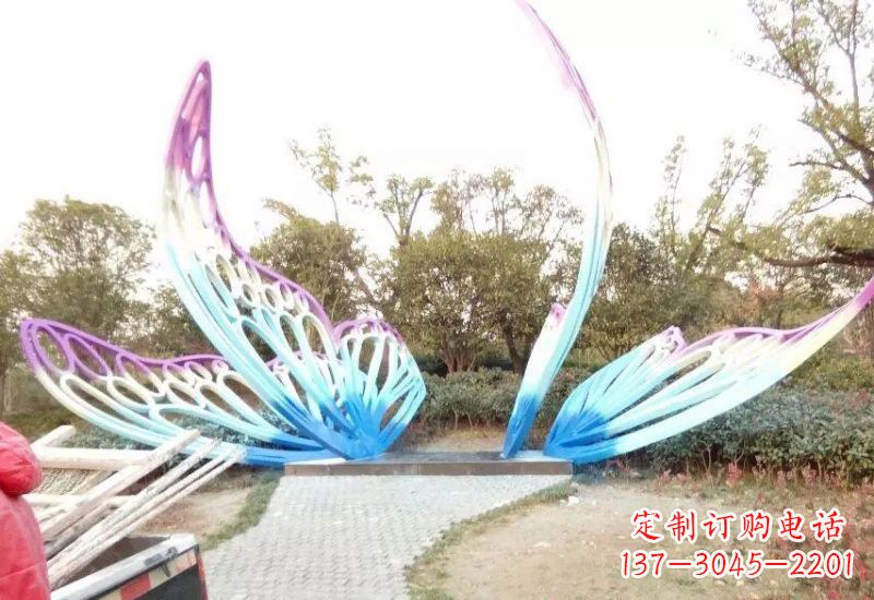 江西不锈钢彩色蝴蝶雕塑