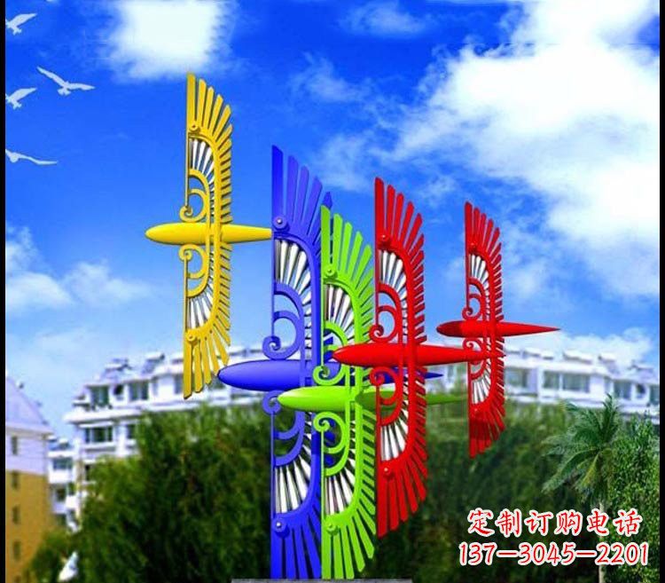 江西不锈钢彩色老鹰雕塑——精美绝伦