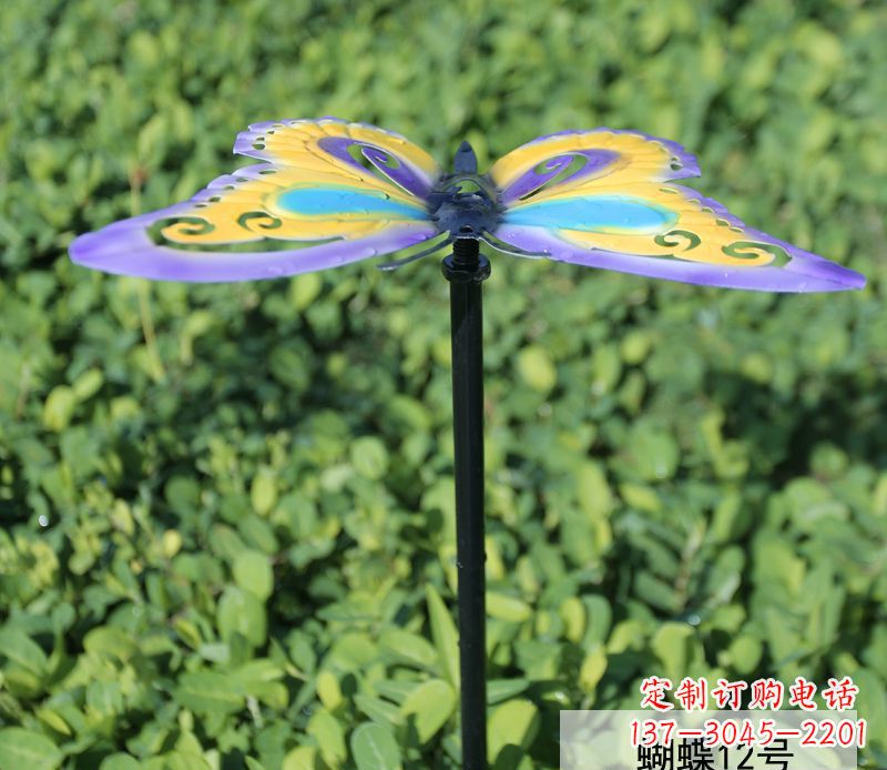 江西不锈钢彩色园林蝴蝶雕塑