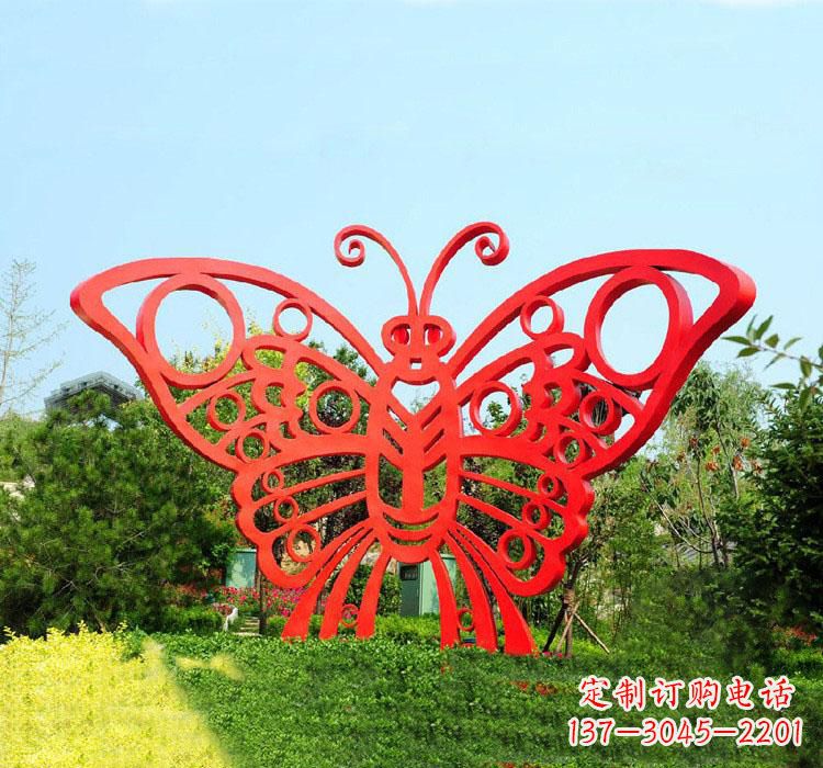 江西不锈钢草坪艺术蝴蝶雕塑