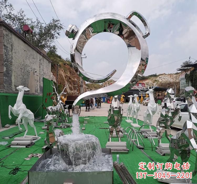 江西不锈钢茶壶雕塑