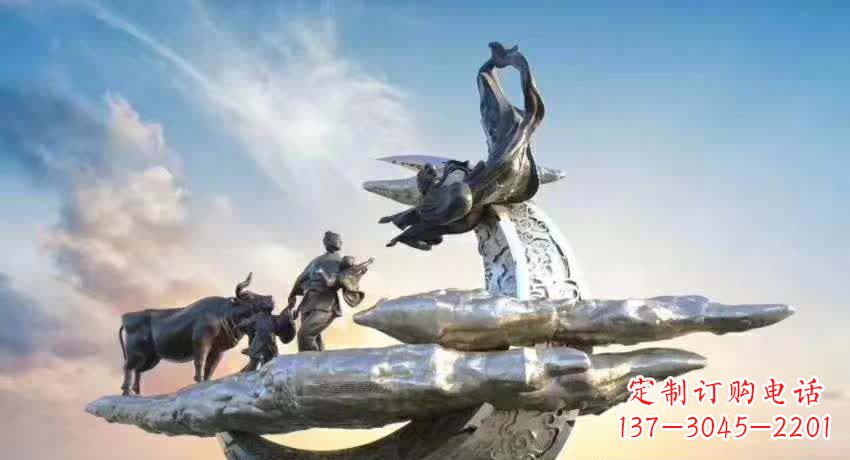 江西不锈钢嫦娥奔月典故雕塑