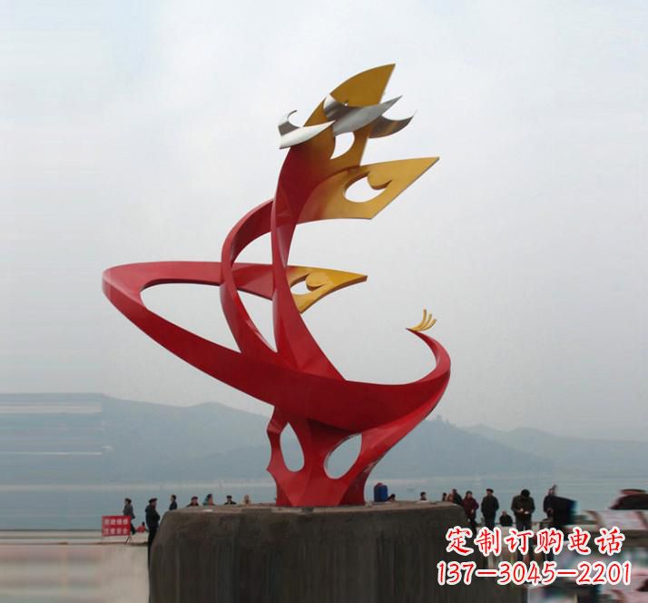 江西不锈钢城市抽象凤凰雕塑