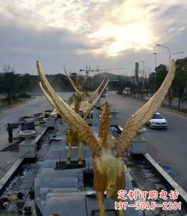 江西不锈钢城市飞龙雕塑