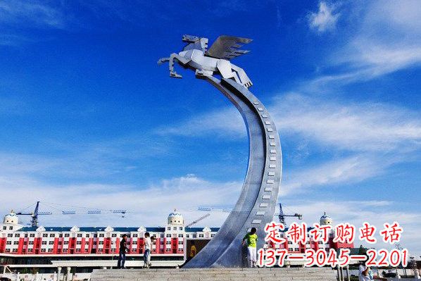 江西不锈钢城市飞马设计图雕塑