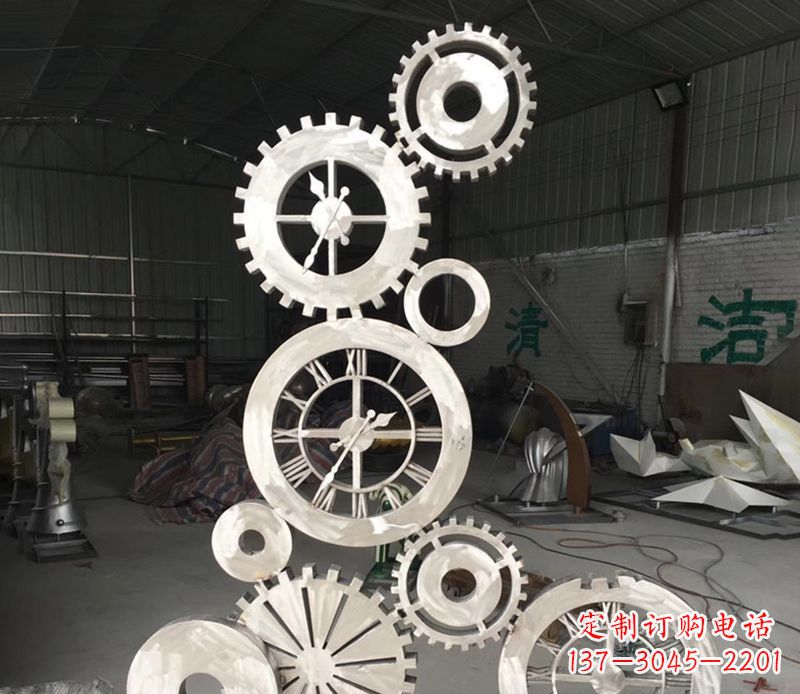 江西不锈钢齿轮雕塑 