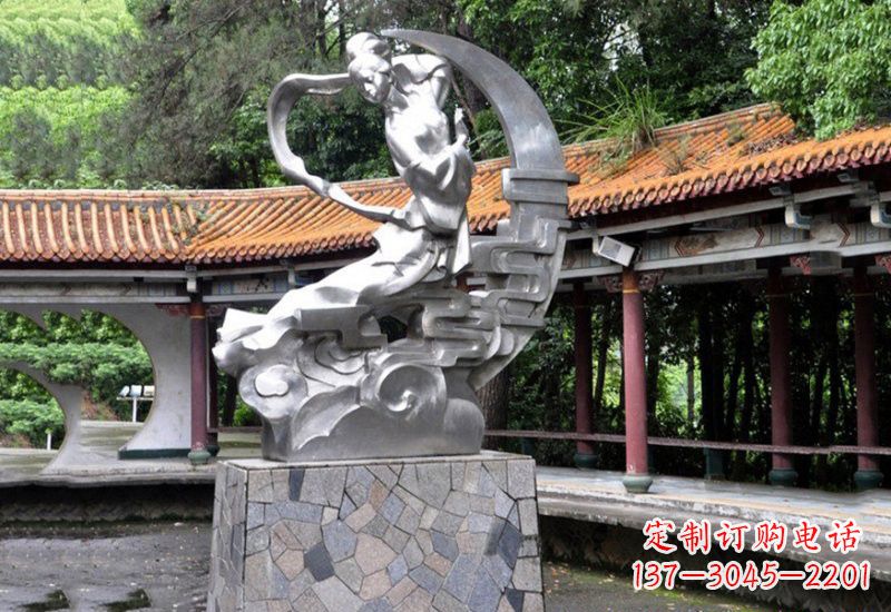 江西不锈钢抽象嫦娥奔月雕塑