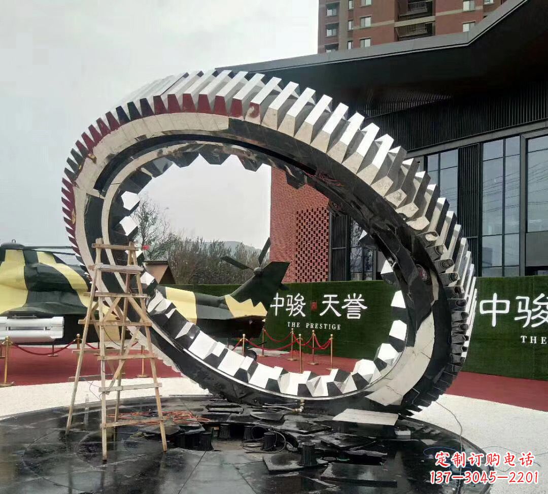 江西不锈钢齿轮雕塑以科技艺术的形式演绎动力