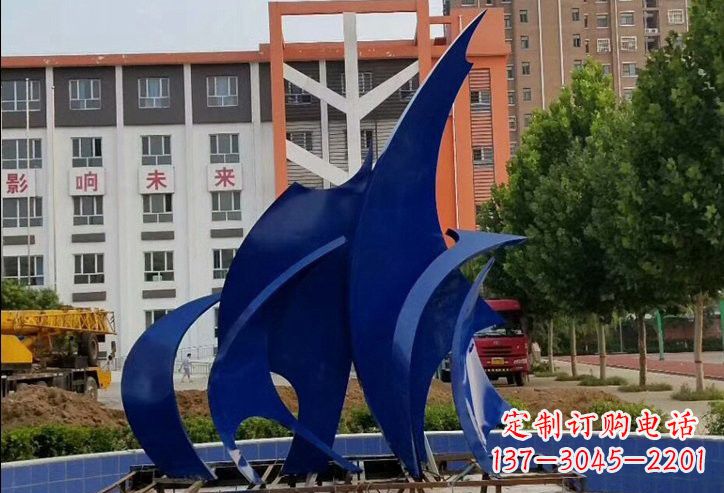 江西不锈钢抽象船帆雕塑