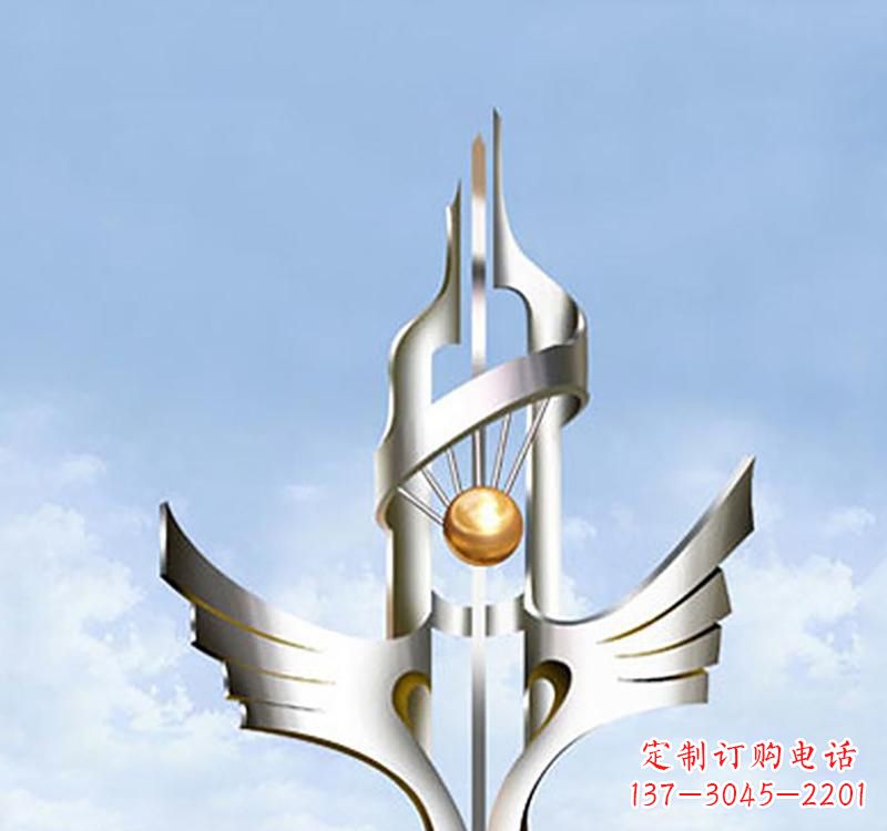江西不锈钢抽象创意翅膀雕塑