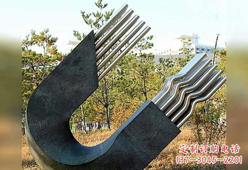 江西不锈钢抽象磁铁雕塑