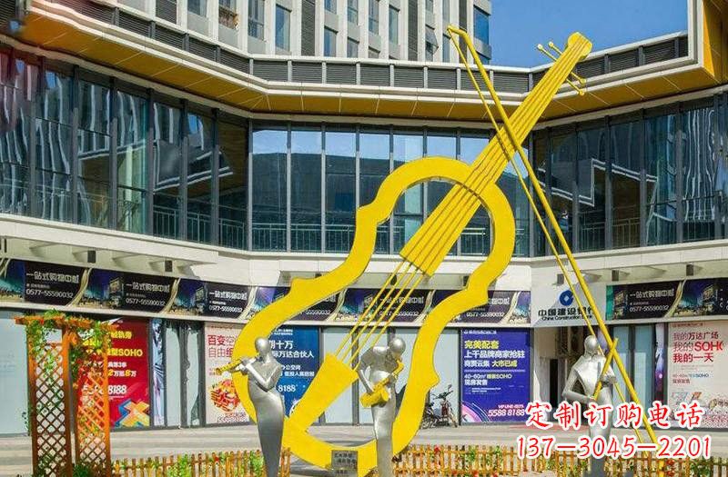 江西不锈钢抽象大提琴雕塑